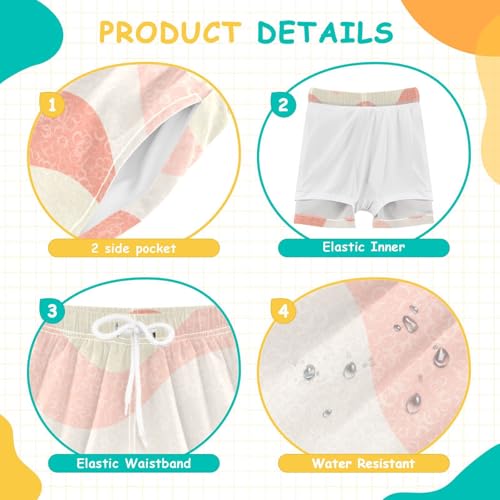 Swim Shorts for Boy Little Boys Lightweight Inseam Boys Bathing Suit Lined Children Fashion Wavy Ocean4