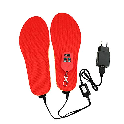 APJJRechargeable Heated Insoles Foot Warmers with Wireless Remote Control, Temperature Adjustment 35-65℃, Winter Insoles Shoe Pad Insoles Men And Women for Hunting Fishing Hiking Camping Ski
