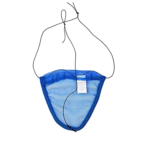 Men Thongs Mesh Pouch Stretch T-Back Thin Lightweight Cool Breathable Underwear Sexy Cool Fly Hip G String Adults Blue2