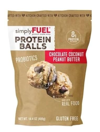Protein Balls Chocolate Coconut Peanut Butter, Simplly fu3l Gluten Free,