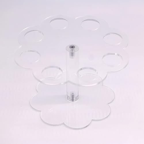 Miniatura 4 de HMROVOOM Soporte de cono de helado de 8 agujeros, soporte acrílico para helado, soporte para cono, para fiesta, boda, cumpleaños (8 agujeros en