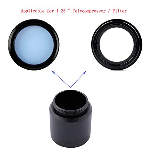 Adaptador de cámara C a 1,25 pulgadas con rosca de filtros para astrofotografía sin reflejos 3