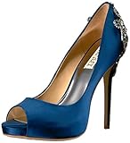 Details auf der Rückseite Badgley Mischka Damen Karolina Pumpe, Elfenbein (Navy), 35.5 EU