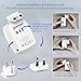 Beondon Universal European Plug Adapter Kit, 3 Detachable Plugs (C/E/F/G) for UK/France/Germany/Italy/Spain, 2 US Outlets & 5 USB Ports (3 USB C) with EU All Coverage, Multi-Device Charger for Travel