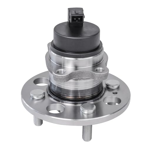 Image of Detroit Axle - 2pc Rear Wheel Bearing and Hubs Assembly with ABS & 4-Lug for Hyundai Accent 2006-2011, Kia Rio 2006-2011, Rio5 2006-2011, 4-Wheel ABS, 512324