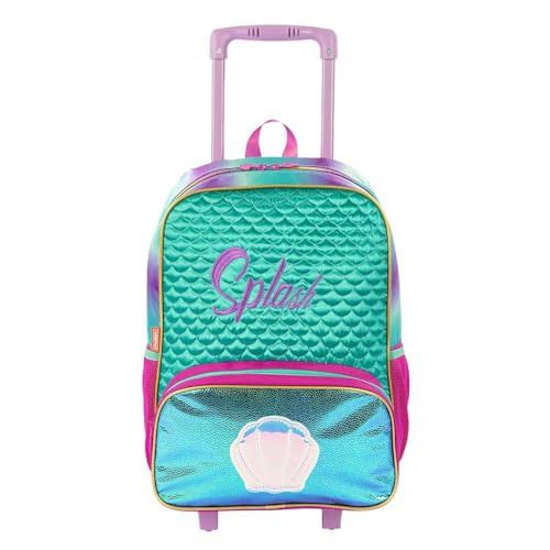 Mochila Escolar, Infantil, com Rodinha, Mermaid, G, Colorida, 48 cm - Sestini