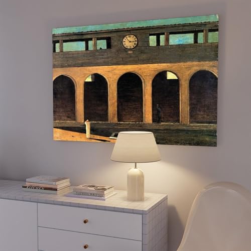 Impression sur toile De Chirico grand format 61x91cm cadre inclus