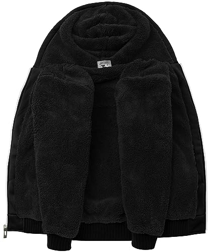 Image of SWISSWELL Unisex Boys Girls Fleece Hoodie Sherpa Lined Jacket Zip Up Hooded Sweatshirt Winter Outerwear for Kids