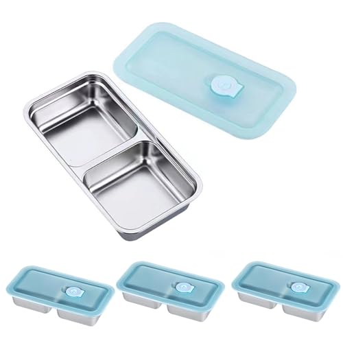 Recipientes Para Salsas Con Tapa - Cajas Pequeñas Para Aliños De Ensalada | Juego De Acero Inoxidable Antifugas, Tazas Para Especias Estancas Para Restaurantes, Camping, Picnics, Viajes Y Escuela