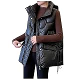Fleecejacke Damen, Ski Jacken Herbstjacke Leicht Schneezauber Bundeswehr Jacke GefüTterte Jeansjacke Tragejacke RüCken Blazer Bunt Festival Regenponcho Cropped Jacken(Schwarz, XXL)