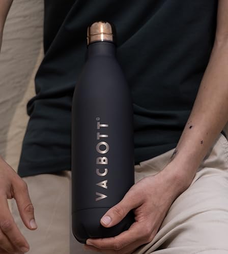 Image of Clay Craft Vacbott Stark Velvet Double Walled|18 Hours Hot and 24 Hours| Cold Water Bottle Vacuum Insulated Flask Bottle 1000 ml|2 Piece, Steel Water Bottles for School, Office, Home, Gym, Leakproof