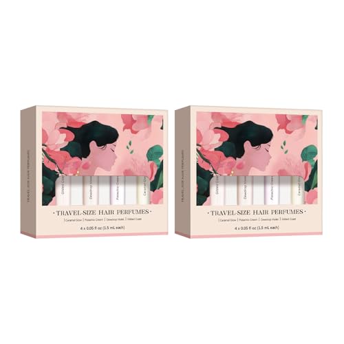 Haarparfüm für Frauen, 4 Stück Haarduftspray Set, Dauerhafte frische Damen-Parfüm, Travel-Size Hair Perfume, Einfach zu tragen und zu verschenken, Geschenk für Frauen 40 ml (80ml, 2)