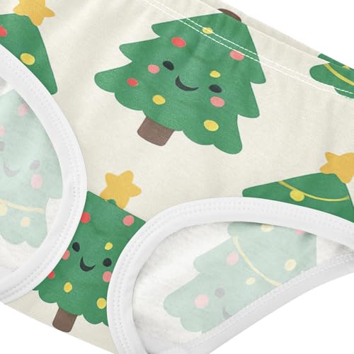 Girls' Triangle Panties Toddler Cotton Underwear for Young Girls Christmas Trees Pattern4