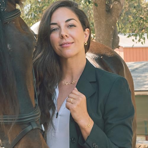 Minimalist Horsebit Necklace in Silver or 18K Gold Plated over 925 Sterling Silver. Dainty & Elgant Snaffle Horse Pendant Necklaces3