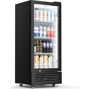 Kismile 6 Cu.Ft Commercial Refrigerator, Beverage Refrigerator with Wheels