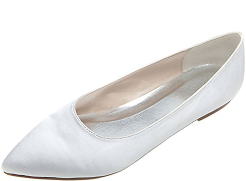 Chaussures plates à bout pointu SHUTUP.DANCE élégance minimaliste en blanc épuré
