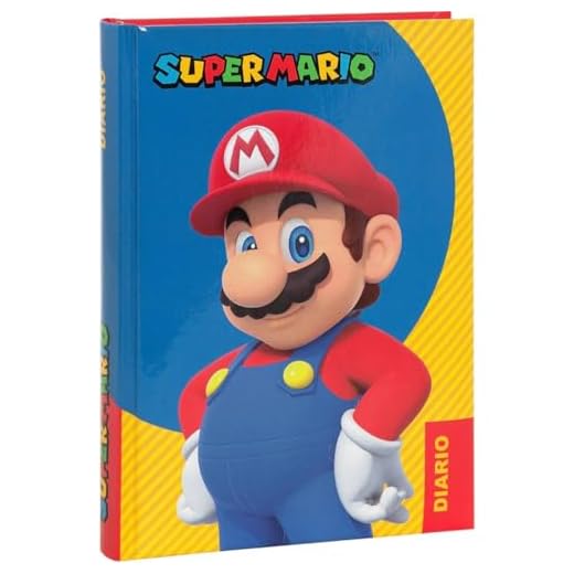 Agenda compatible con agenda escolar Super Mario – Versión clásica 2026/2026 F.to Standard 18 x 14 cm + Llavero Mario o Luigi de regalo y bolígrafo Mario