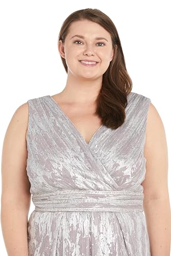 Image of Womens Long Metallic Printed Gown
