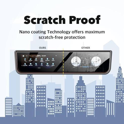 Image of LF Touch Screen Guard For Hyundai Creta 2024 Car Accessories Full Screen 8 inch INCH Infotainment System Protector with 10.25inch INSTRUMENT CLUSTER - Matte