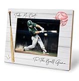 BNHJKFQZ Baseball Picture Photo Frame 5x7,Take Me Out to the Ball Game Baseball Lovers Player Fan Coach Gifts Picture Frames for Desk Tabletop Wall Display Decoration, Sports Decor for Boys Bedroom