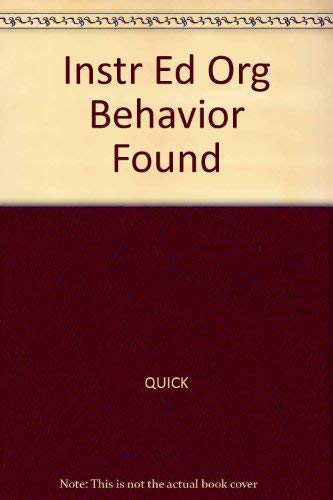 Instr Ed Org Behavior Found 032431647x Book Cover