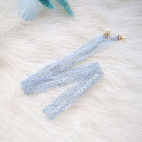 JENPECH Colar com pingente de strass em corrente de clavícula, colar feminino moderno de renda de fa