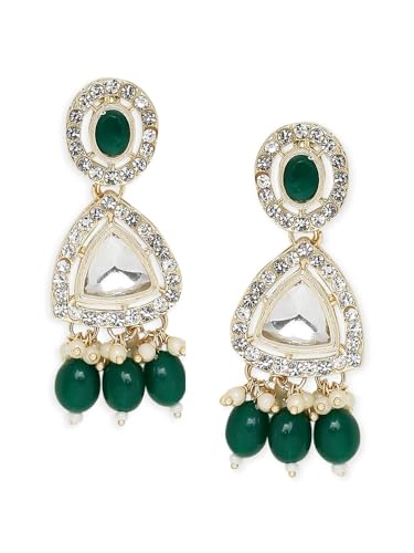 Juego de joyas Kundan DMZ-2965 de latón con tachuelas para mujer 3