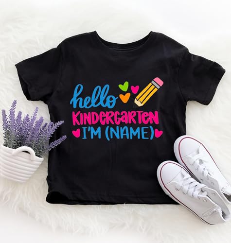 Kindergarten Shirt, Hello Kindergarten, First Day Of School Outfit, Personalized Name Shirt, Back To School, Kinder Shirts, Kindergarten Tee3
