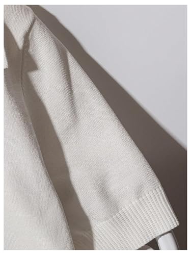 GORGLITTER Women's Short Sleeve Cardigan Sweaters Casual Knit Button Down Collared Sweater Top4