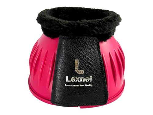 Image of Rubber Bell Boots, Durable Bell Boots for Horse - Superior Hoof Protection and Comfort (1 Pair) (Pink, Large)