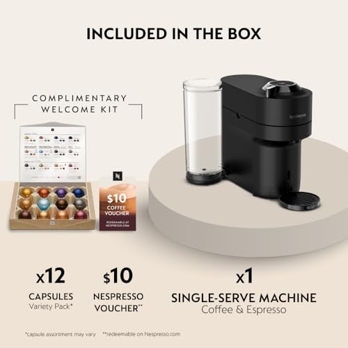 Nespresso Vertuo Pop+ Coffee and Espresso Maker by De'Longhi, Black Matte with Dark Chrome - Image 4