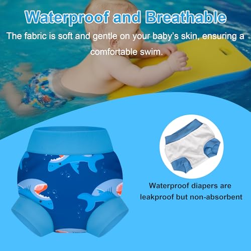 Image of BIG ELEPHANT Baby Swim Diapers 3-Pack, Reusable Swimming Diapers