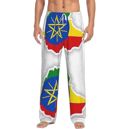 Pantalon pyjama flanelle homme Éthiopie contre le froid nocturne en polaire