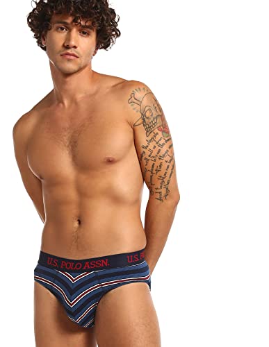 Image of U.S. Polo Assn. Stripe Cotton Spandex I001 Briefs - Pack Of 1