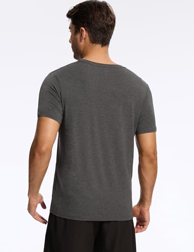 GYS Bamboo-derived Viscose Men's Pajama Tops Summer Short Sleeve Basic Sleep Shirt2