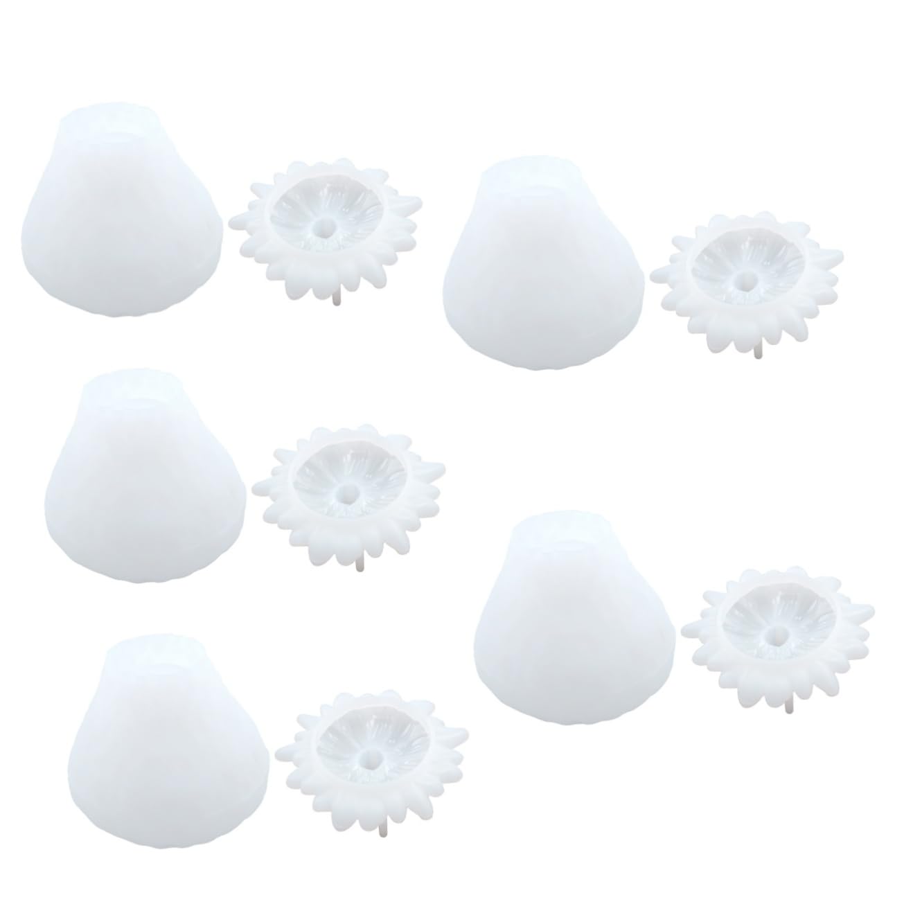 Veemoon 5 Set Stampi Silicone per Barattolo Frutta Stampo Fai da Te per Vaso Frutta Resistente e Flessibile per Decorazioni e Regali Creativi