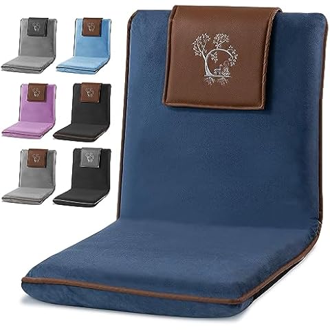 Japanese Meditation Floor Chair with Back Support for Adults - Premium Meditation Chair with Adjustable & Foldable Back for Seating, Yoga & Gaming — Folding Backjack Chairs with Backrest for Adults Cover