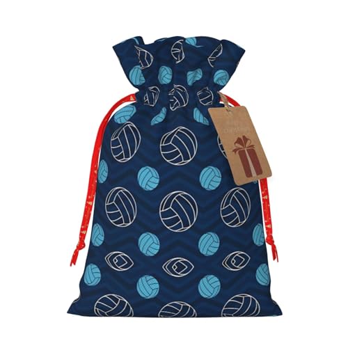 SamLng Blaue Volleyball-Weihnachtsgeschenktüte – Urlaub Kordelzug Party Jutebeutel für Geschenke, Leckereien – perfekt für Weihnachten, Geburtstage SamLng Blaue Volleyball-Weihnachtsgeschenktüte – Urlaub Kordelzug Party Jutebeutel für Geschenke, Leckereien – perfekt für Weihnachten, Geburtstage