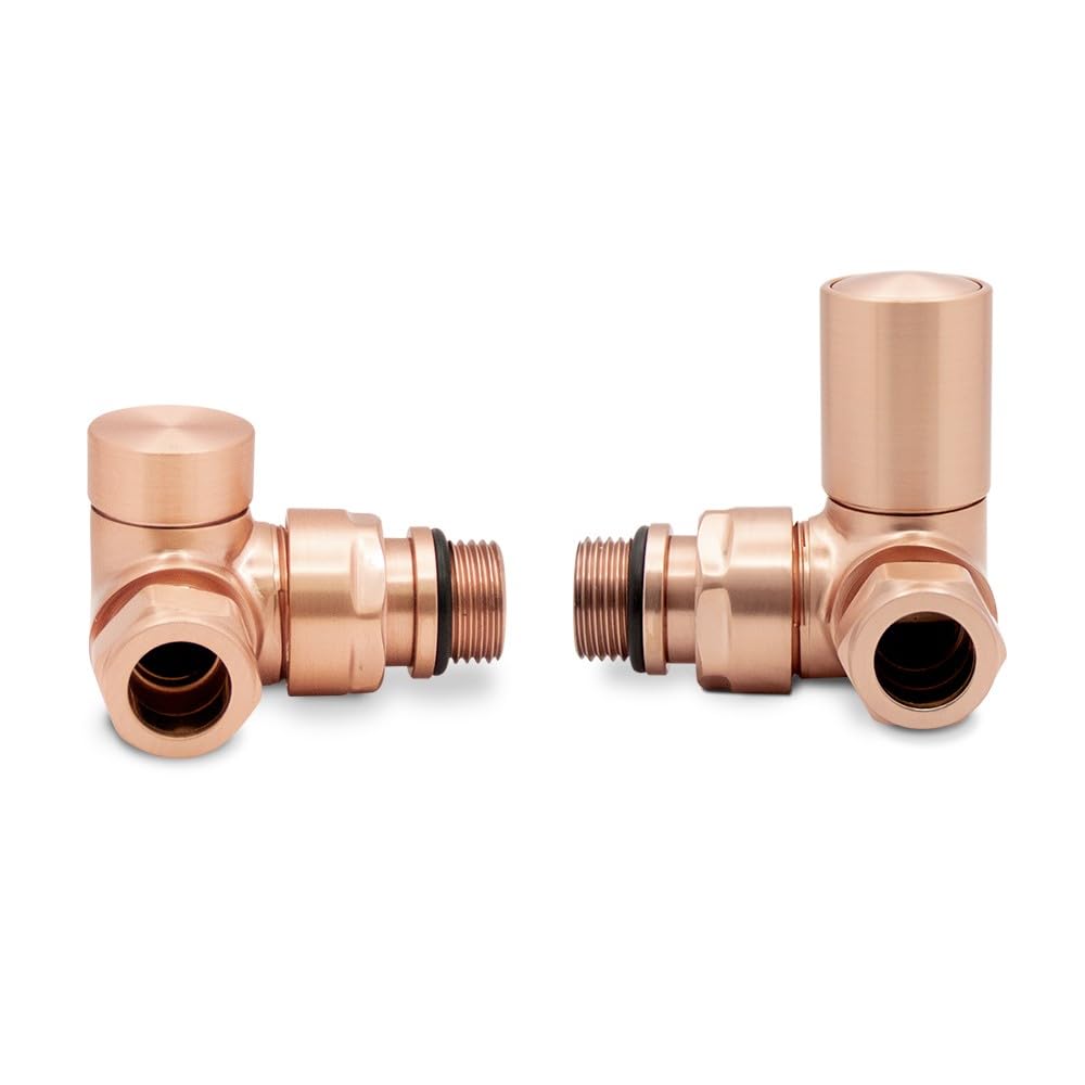Copper Corner Manual Radiator Towel Rail Valves