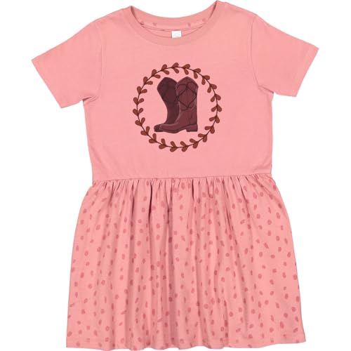 inktastic Cowboy Cowgirl Rodeo Boots Toddler Dress 4T Mauve with Speckles 44f1d