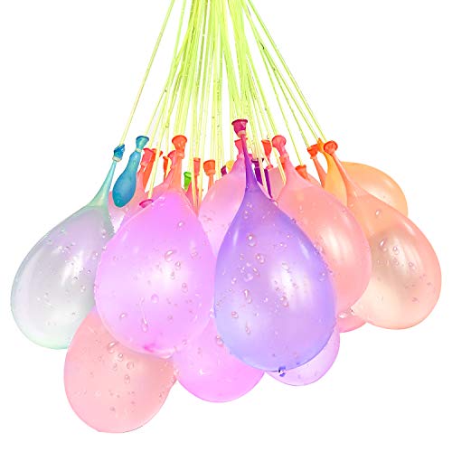 AGAKY Ballons d'eau, 111 Pièces Bombes à Eau Grappe Auto Scellant, Ballon Eau Bombes Jeux de Combats pour Enfants et Adultes