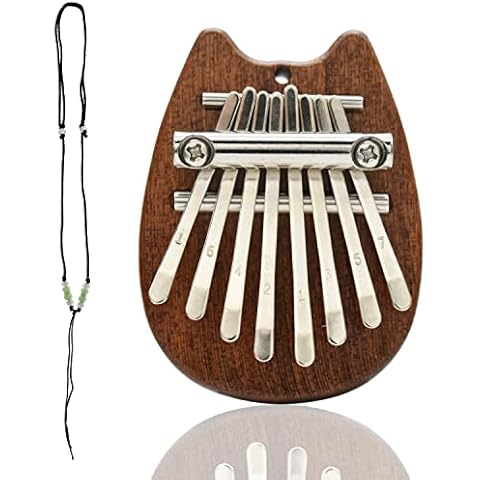 Mini Kalimba de Madera con 8 Teclas y Diseño de Gatos Cover