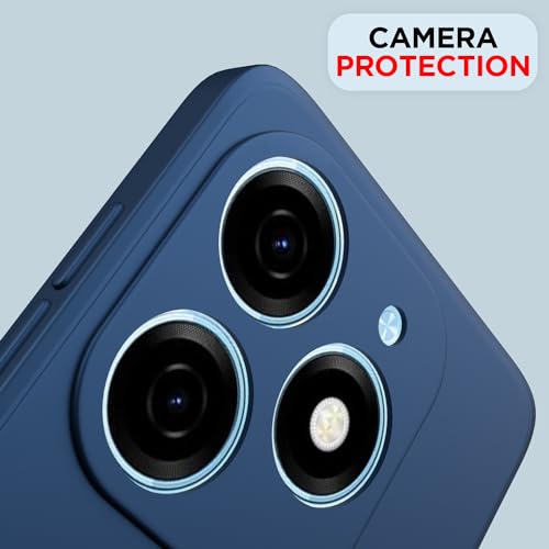 Image of Outlouders Back Cover for Tecno Spark GO 2024 | Camera Protection | Durable Soft Matte Silicone Bumper Case (Blue)