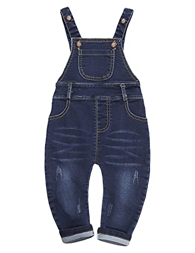 KIDSCOOL SPACE Baby zerrissene Jeans-Overalls,Kleinkind-weiche...