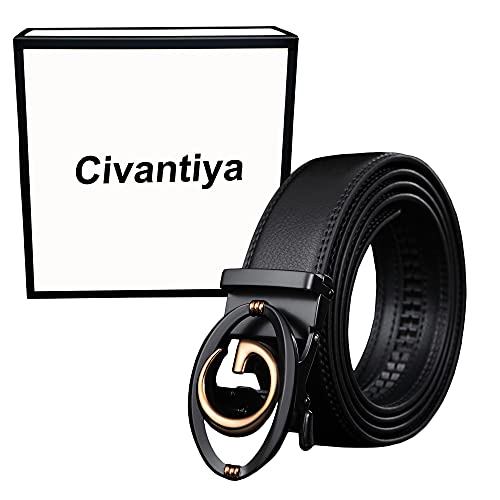 Civantiya ZDK-01 Ratchet Belt For Men, Mens Belt Leather Designer 1 3/8 Inch thumb #1