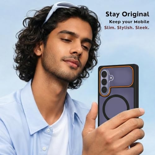 Image of AIBEX Protective Case Compatible for Samsung Galaxy S26 5G | Slim Protective Back Cover with Camera Lens Protection, Strong Magnetic Support & Anti-Slip Grip | Military Grade Drop Protection - Black