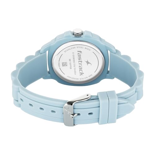 Image of Fastrack Tees Hype Bounce Quartz Light Blue Round Dial Men's Watch | Water Resistance Watch | Watches for Men Analog - 38170PP03