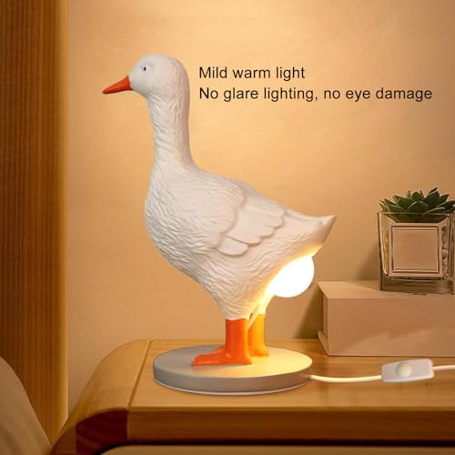 Duck Egg Lamp Creative Resin LED Funny Goose Table Lamp Night Light Bedroom Warm Night Light Decor for Bedroom Study - Image 4