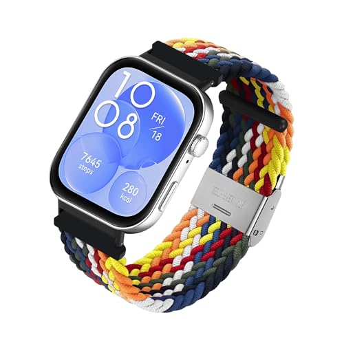 [LuFiYa] ���v�o���h For Huawei Watch Fit 5 Pro/4 Pro �p �ґg�o���h �i�C���� �X�|�[�c�x���g �t�@�[�E�F�C�E�H�b�`�L�k�� ������ �j���ʗp �T�C�Y���� �����x���gHuawei Watch Fit 5/4/3 �p 