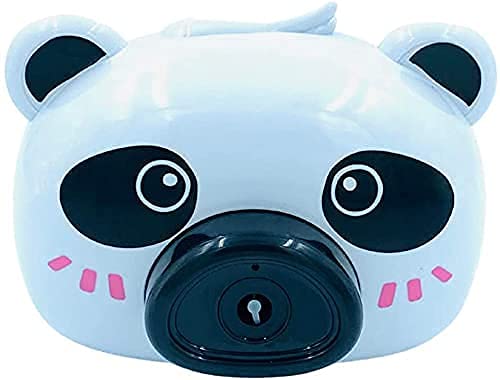 PIPALIYA Panda Shape Bubble Camera, Portable Bubble Maker for Kids Bubble Blower Machine with 2 Bubble Solutions Bubble Blower Toy for Childs, Girls, Boys